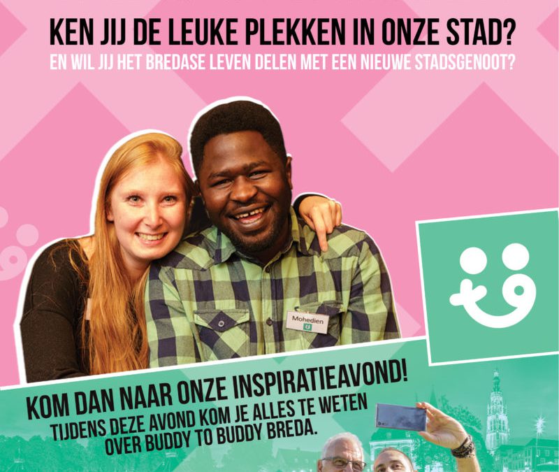 Word jij ook buddy? Kom 8 november naar de inspiratieavond.