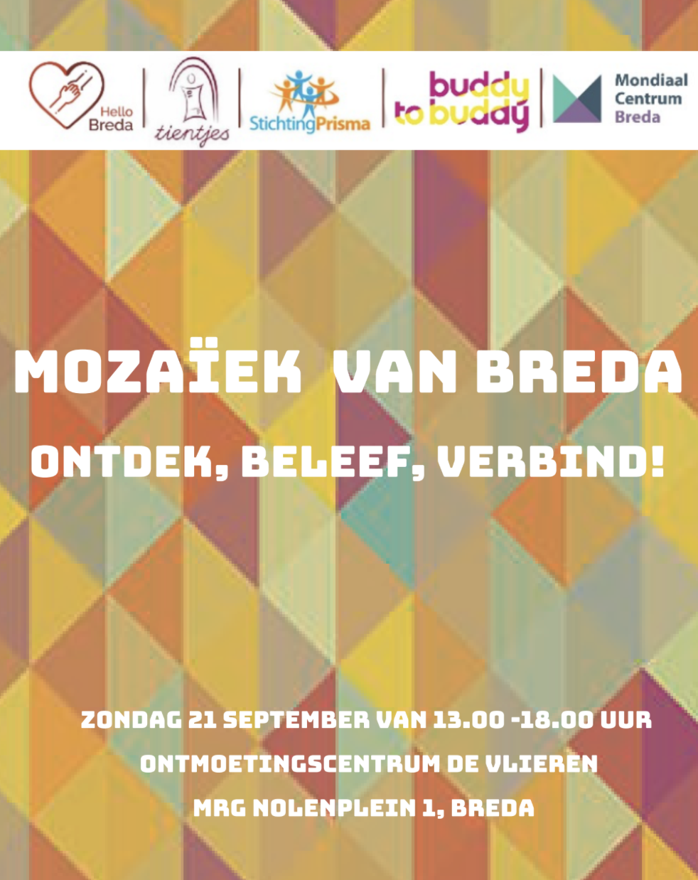 Mozaïk van Breda in de Vlieren van 13.00 tot 18.00 uur ♦️