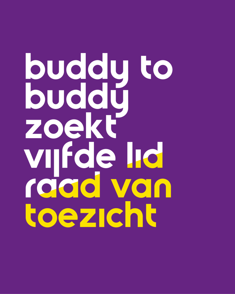 Buddy to Buddy NL zoekt lid Raad van Toezicht