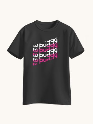 T-shirt zwart 'buddytobuddy'
