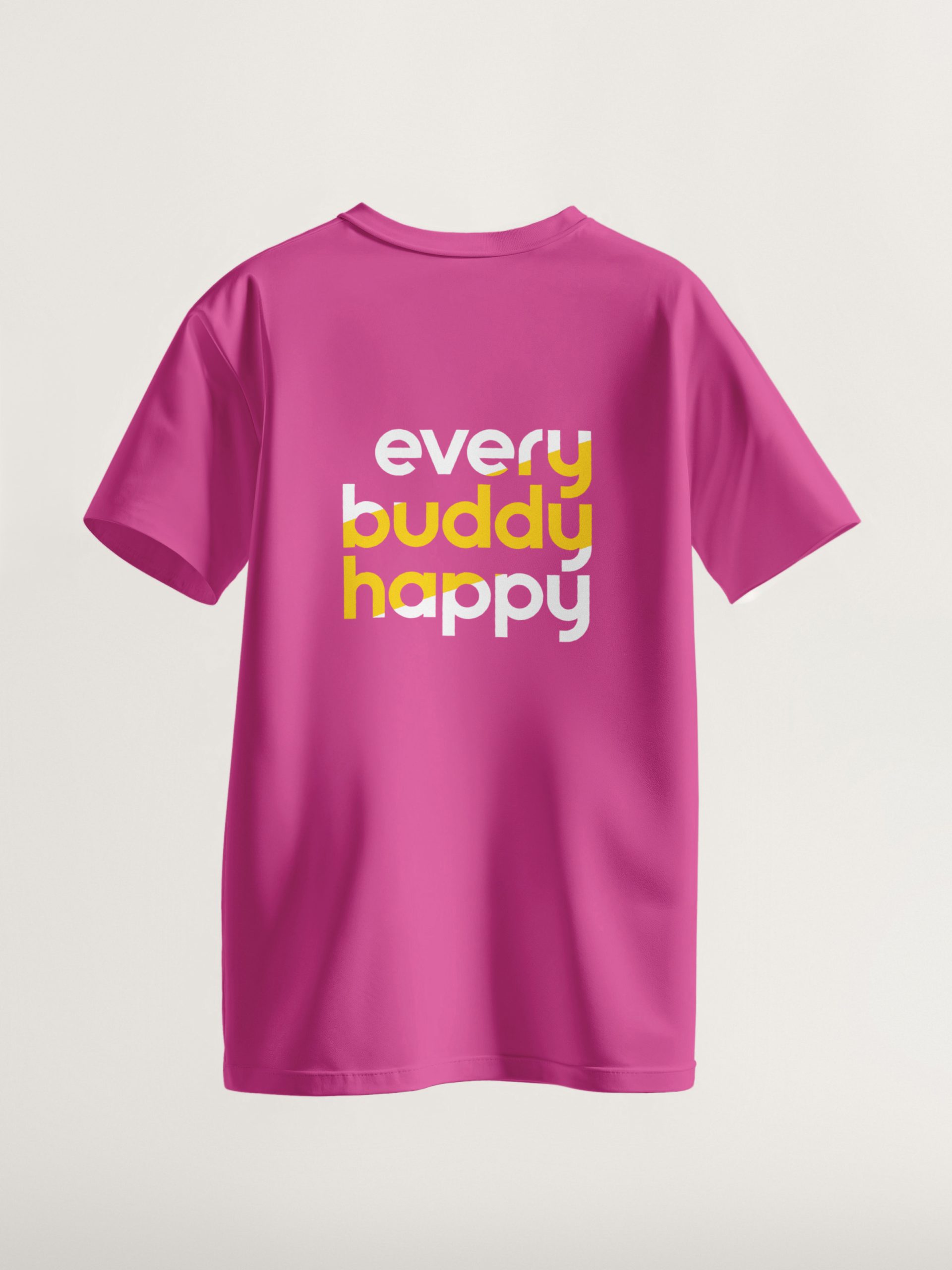 T-shirt roze 'Every buddy happy' - Afbeelding 2