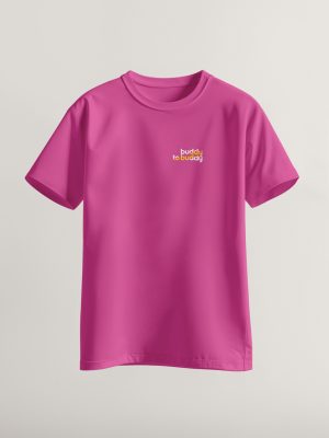 T-shirt roze 'Every buddy happy'
