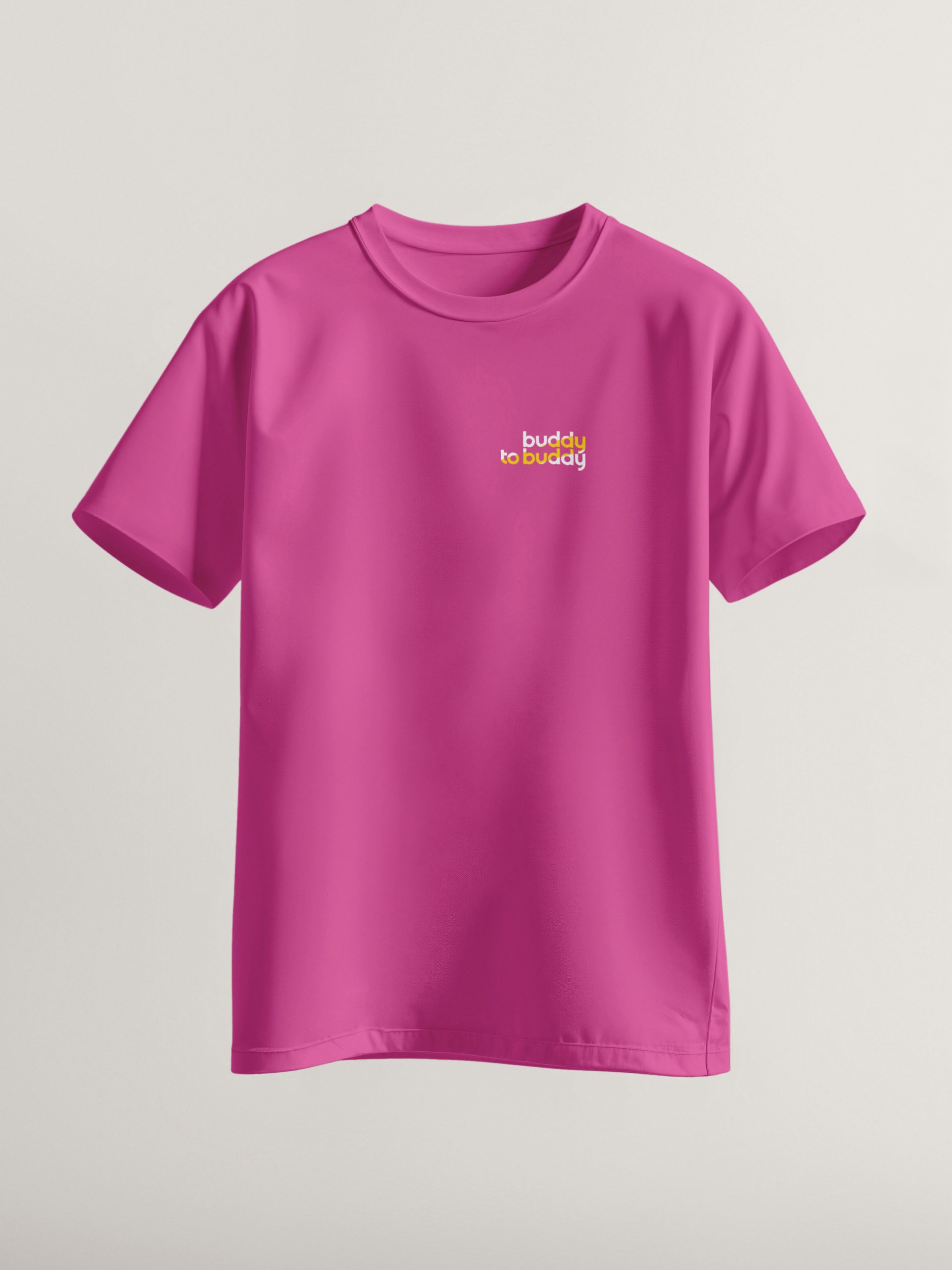 T-shirt roze 'Every buddy happy'