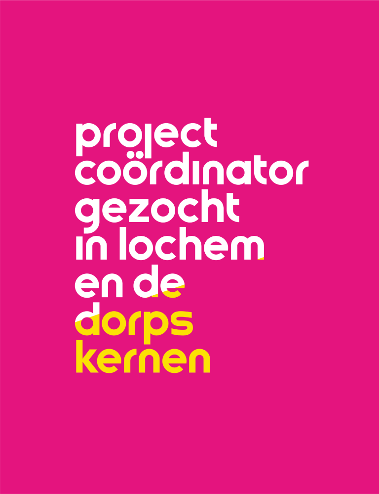 Project coördinator gezocht in Lochem en dorpskernen!